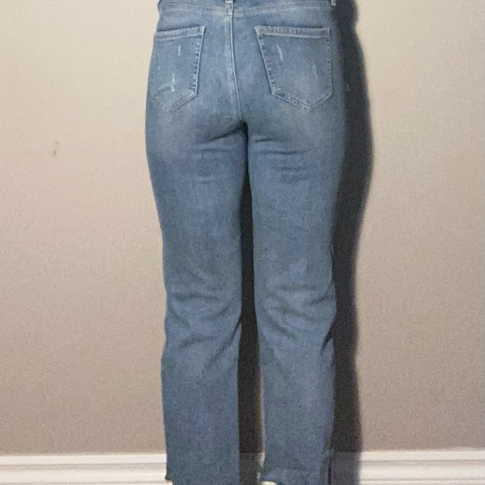 High rise straight cropped skinny jeans
